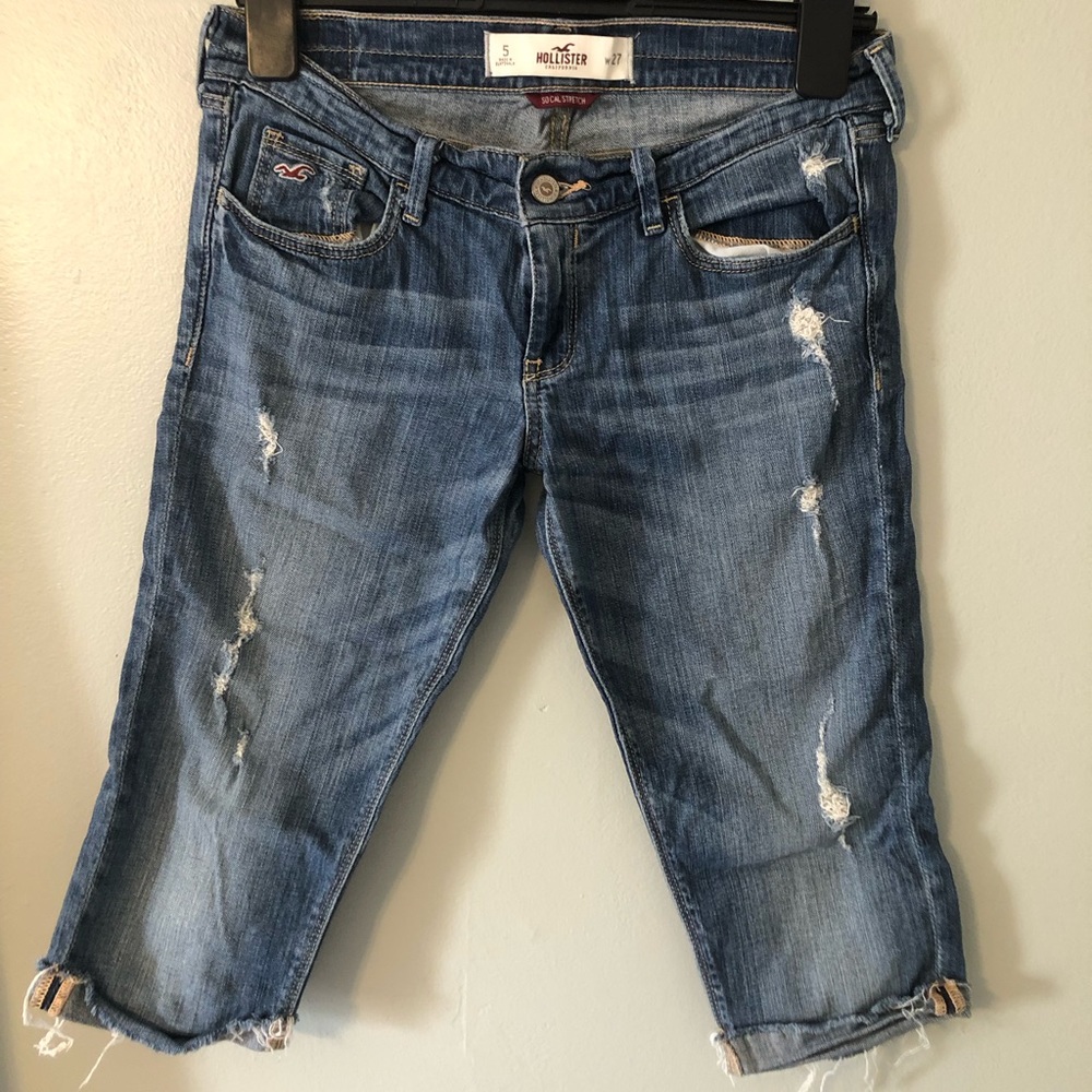 Hollister Socal Stretch Bermuda Jean Shorts Size 5 Denim